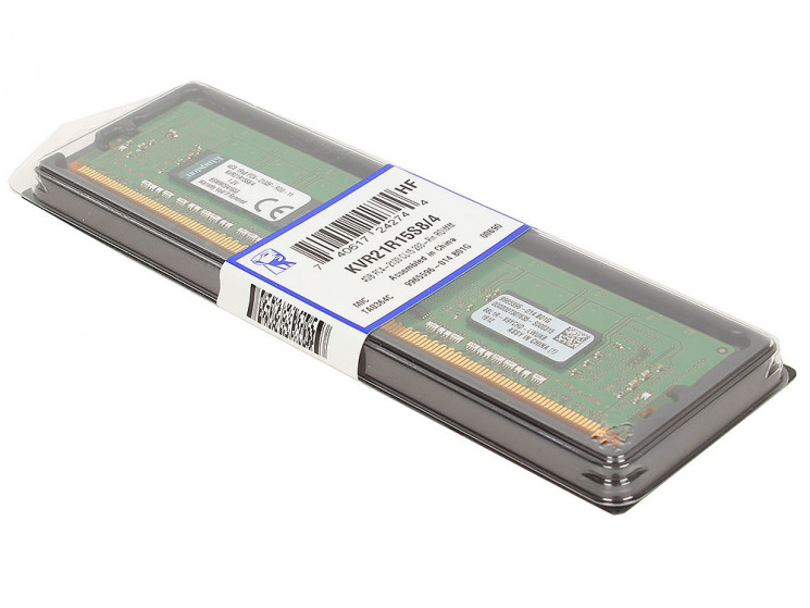 Модуль памяти Kingston KVR21R15S8/4 4 Гб PC4-17000 DDR4 RDIMM CL15 ECC Registered-KVR21R15S8/4(NEW)