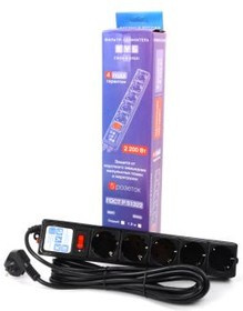 Фильтр-удл. PC 5м 5р, черный графит 10А/2,2кВт