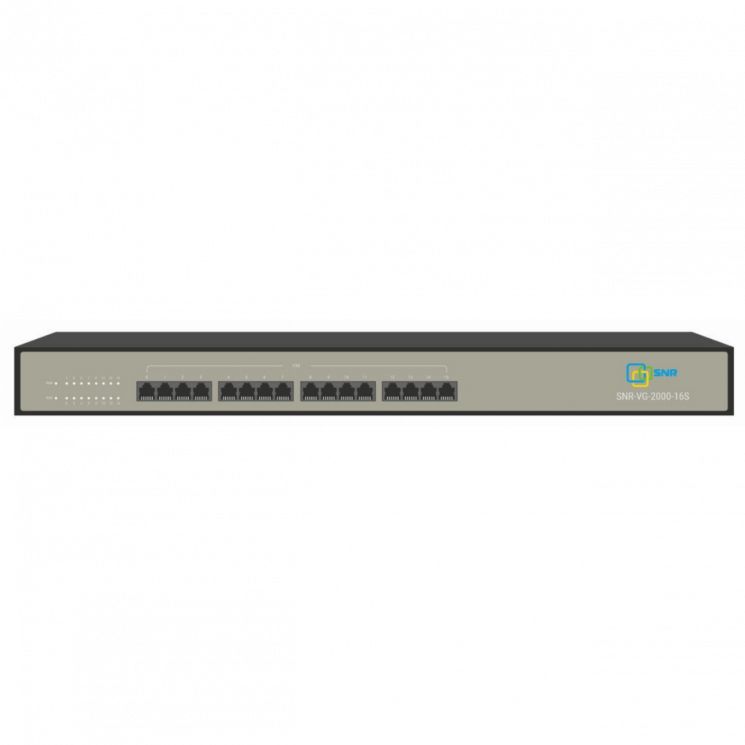 Шлюз VoIP SNR, 16 FXS, 4 RJ45, 16 SIP аккаунтов