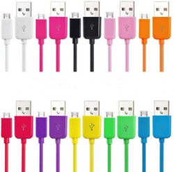 PL1331/1332/ 1333/1334/1335/ 1336/1337/1338/1339/1340, Кабель USB2.0 A вилка - Micro USB, цветной, 1м