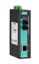 Медиаконвертер Ethernet 10/100BaseTX в 100BaseFX (многомодовое оптоволокно) в металлическом корпусе с расширенным диапазоном температур MOXA