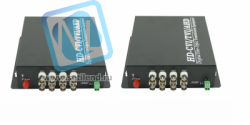 Передатчик видеосигнала SNR-VOE-8VHD-2PS оптический 8-канальный(пара) HD в комплекте с двумя БП 5 В