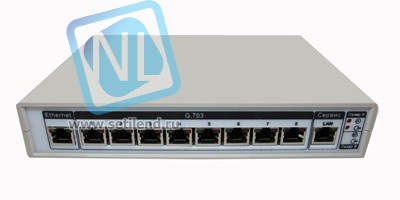 Мультиплексор, 8 портов E1, 1 порт FastEthernet 10/100BaseTX, 1 порт SFP