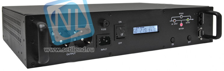 Источник бесперебойного питания Line-Interactive, 1000 VA, Rackmount LCD (чистый синус на выходе)