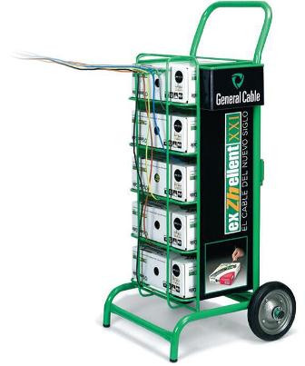 Тележка на 5 коробок провода General Cable H05/07V или H05/07Z1-K сечением 0.5-6мм2.