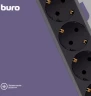 Сетевой фильтр Buro 600SH-16-3-B 3м (6 розеток) черный (коробка)
