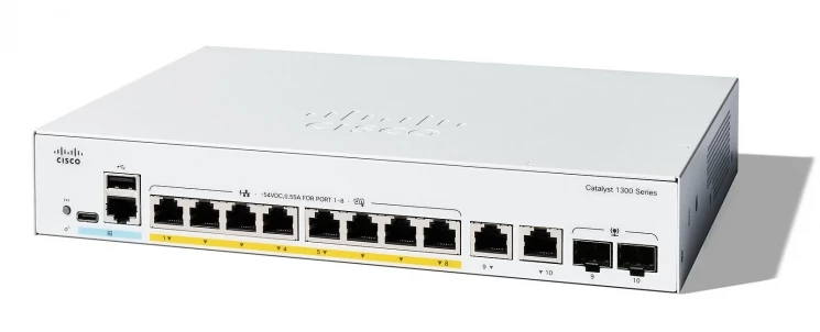 Коммутатор Cisco Catalyst C1300-8FP-2G