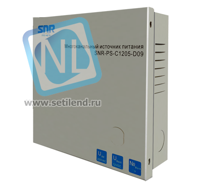 Источник питания видеокамер SNR-PS-C1205-D09, 9 каналов 12V DC, 5A