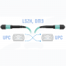 Патчкорд оптический MPO/UPC FF MM (50/125 OM4), 8 волокон, 1 метр (Cross)