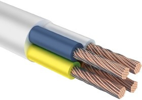 01-8207-1, Провод ПВС 4х2,5 мм² 100 м белый ГОСТ