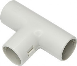 28-0220, Тройник разборный ø20, серый IP40 (50 шт/уп)