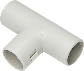 28-0220, Тройник разборный ø20, серый IP40 (50 шт/уп)