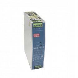 NDR-75-12 Блок питания на DIN-рейку, 12В, 6,3А, 75Вт Mean Well