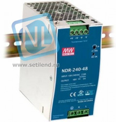 NDR-240-48 Источник питания AC/DC; 240Вт; Uвх:90…264V AC; Uвых:48В/5A рег, Mean Well
