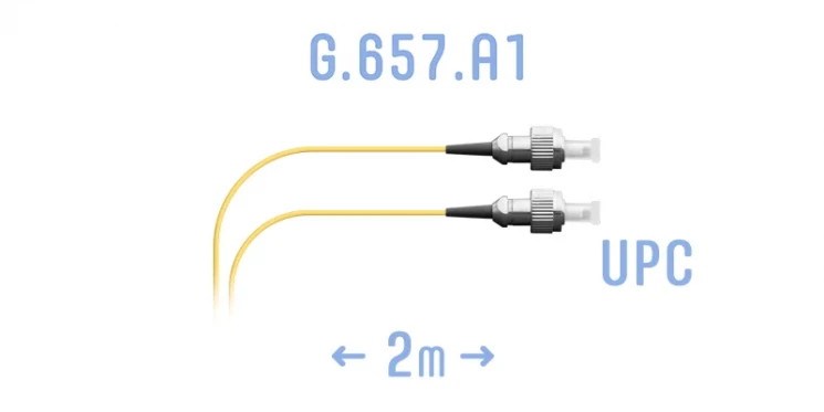 Шнур монтажный оптический FC/UPC SM G.657.A1 2 метра