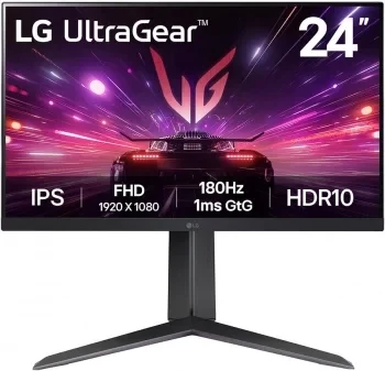 Монитор LG 23.8" UltraWide 24GS65F-B черный IPS LED 16:9 HDMI матовая HAS 300cd 178гр/178гр 1920x108