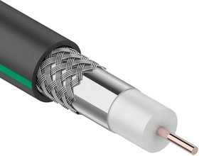 01-2436-1, Кабель SAT 703 B, Cu/Al/Al (75 %) 75 Ом (бухта 100 м) черный OUTDOOR