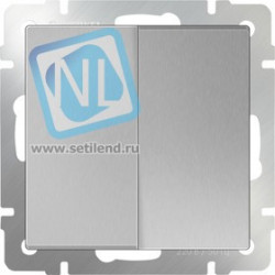 WL06-SW-2G/Выключатель двухклавишный (серебряный)