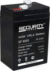 SF6045, Аккумулятор свинцовый 6В-4.5Ач, 70х47х100мм