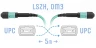 Патчкорд оптический MPO/UPC FF MM, 5 метров (Cross)