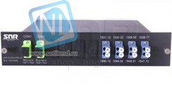 Мультиплексор DWDM двухволоконный 4-канальный в 1/2-слоте