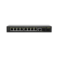 PoE коммутатор Web Smart PWS-CS08-115M, 8x10/100BASE-TX 802.3af&at + 1xGb Combo (SFP порт только 1000BASE-X) + 1x1000BASE-X, PoE бюджет 115Вт
