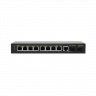 PoE коммутатор Web Smart PWS-CS08-115M, 8x10/100BASE-TX 802.3af&at + 1xGb Combo (SFP порт только 1000BASE-X) + 1x1000BASE-X, PoE бюджет 115Вт