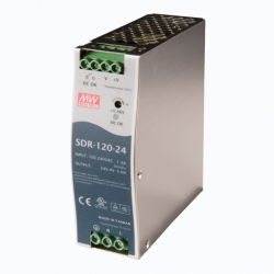 SDR-120-24 Блок питания на DIN-рейку, 24В, 5А, 120Вт Mean Well