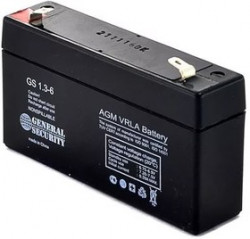 GS1.3-6, Аккумулятор свинцовый 6B-1.3Ач 97x24x57
