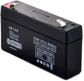 GS1.3-6, Аккумулятор свинцовый 6B-1.3Ач 97x24x57