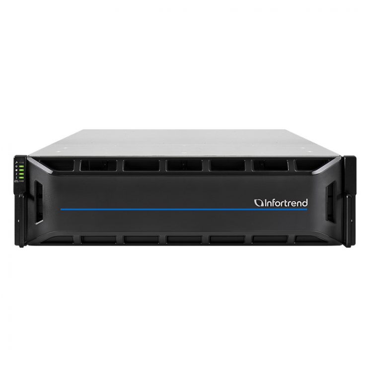 Система хранения данных Infortrend CS3016G (1xCtrl, до 16xHDD, 2xSAS12G внеш. порт, 4x16GB, 4x10G порта iSCSI)