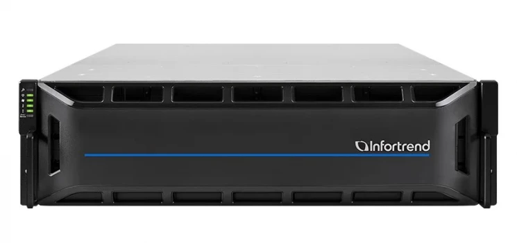 Система хранения данных Infortrend CS3016G (1xCtrl, до 16xHDD, 2xSAS12G внеш. порт, 4x16GB, 4x10G порта iSCSI)