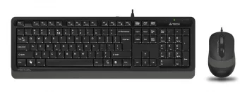 Клавиатура + мышь A4Tech Fstyler F1010 клав:чер/серый мышь:черй/серый USB Multimedia (F1010 GREY)