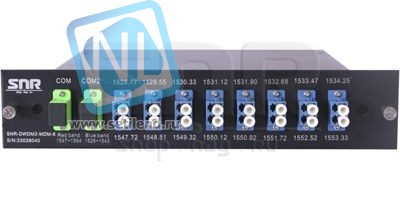 Мультиплексор DWDM двухволоконный 8-канальный в 1/2-слоте с расширением для 8 каналов CWDM и портом для подключения EDFA