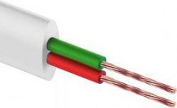 ШТЛП-2 (01-5001), Кабель телефонный 2 жилы белый (0.12мм х7)