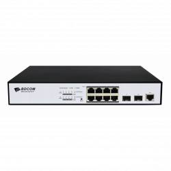 Управляемый PoE коммутатор уровня 2 BDCOM S2510-P, 8x 10/100/1000Base-T, 2x 100/1000BASE-X (SFP), PoE 802.3af/at до 130W, 220VAC