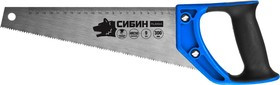 15056-30, Ножовка по дереву компактная (пила) ТУЛБОКС 300 мм, шаг 9 TPI (3 мм), СИБИН