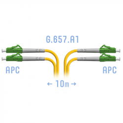 Патчкорд оптический LC/APC SM G.657.A1 Duplex 10 метров
