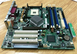 Материнская плата HP 323091-001 D530 i865G s478 HT 4DualDDR400 2SATA U100 AGP8x 3PCI SVGA ADI-6ch LAN1000 mATX-323091-001(NEW)