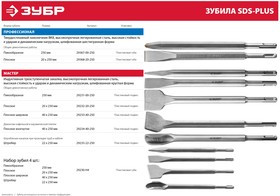 29233-40-250, ЗУБР SDS-plus Зубило плоское широкое 40 x 250 мм