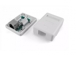 Розетка компьютерная RJ-45(8P8C), категория 5e, экранированная, одинарная, внешняя, Dual IDC