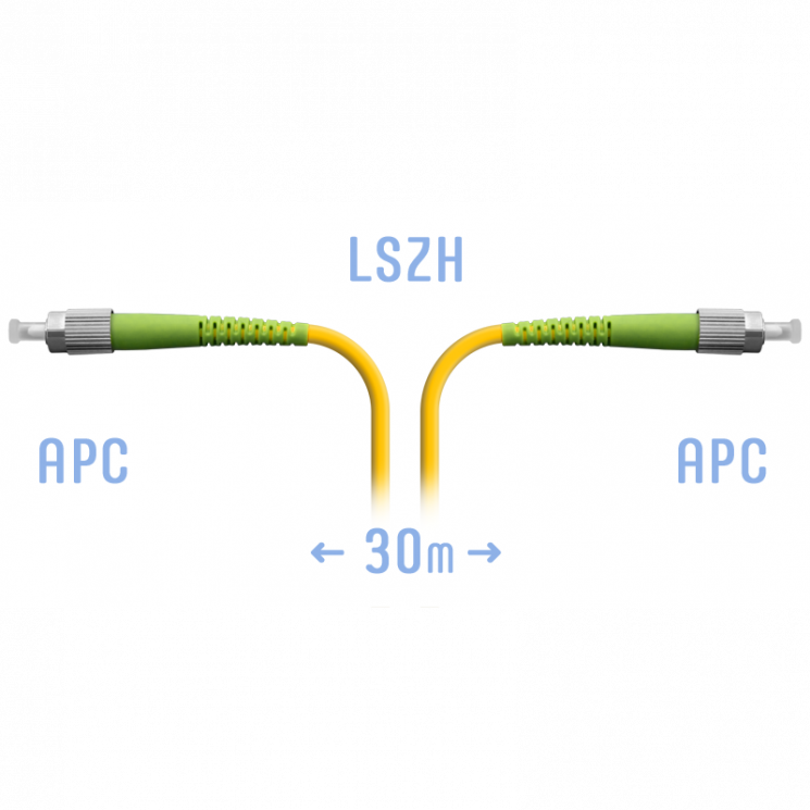 Патчкорд оптический FC/APC SM 30 метров