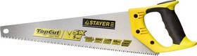 1506-45_z01, Ножовки по дереву (пила) STAYER TopCut 450 мм, 5 TPI, прямой крупный зуб 5 TPI: быстрый рез поперек