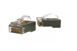 Разъем легкой оконцовки RJ-45 (8P8C) под витую пару, язычек Arch, категория 5e (50 µ"/ 50 микродюймов), экранированный, 100 шт.