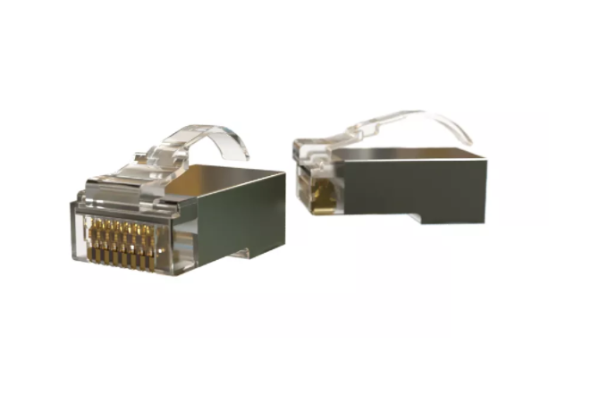 Разъем легкой оконцовки RJ-45 (8P8C) под витую пару, язычек Arch, категория 5e (50 µ"/ 50 микродюймов), экранированный, 100 шт.