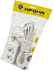 КРОНА КБ215010-Б РС-2/зем. (У16-001УХЛ4) 10м (ПВС 3х0,75) BL1, Сетевой удлинитель