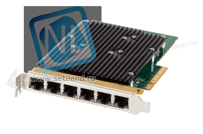 Сетевая карта 6 портов 10/100/1000Base-T (RJ45, Intel i350AM2 и Intel i350AM4), Silicom PE2G6i35-R