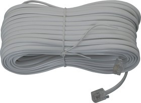 SS202-20, Шнур 20м белый телефонный TA813