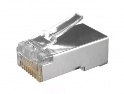 Разъем RJ-45(8P8C) под витую пару, категория 6 (50 µ"/ 50 микродюймов), экранированный 100 шт.