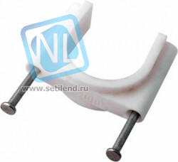 07-4035, Крепеж кабеля круглый 35 мм, белый (упак. 50 шт)